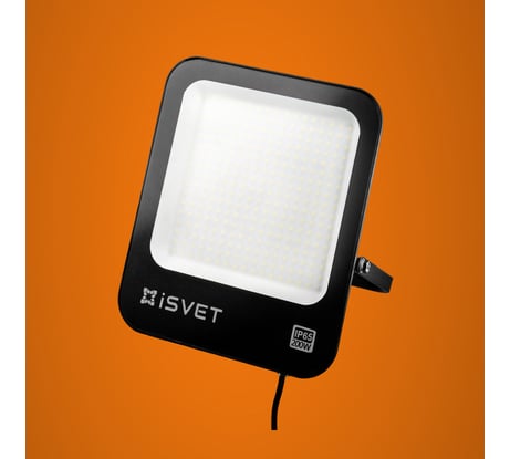 Светодиодный уличный прожектор iSVET 200вт, 6500К, диодный черный USL-106-8-6