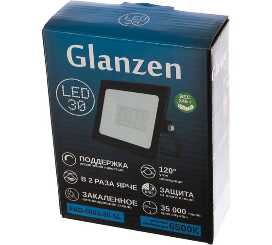 Светодиодный прожектор Glanzen FAD-0003-30-SL 00-00005489