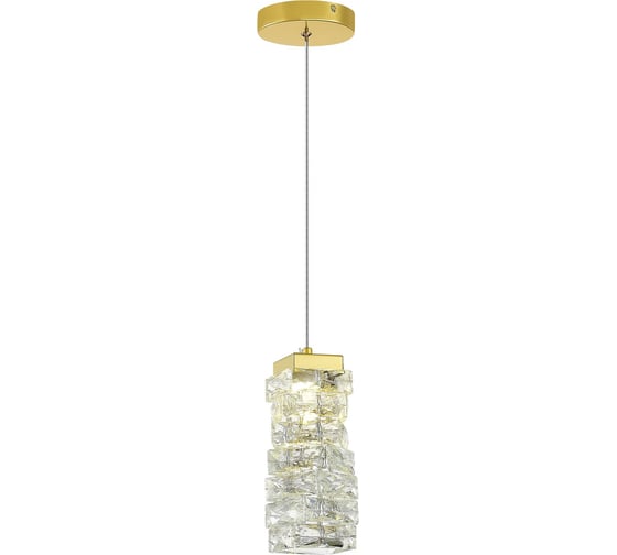 Подвесной светильник ST luce золотистый/прозрачный led 1x8w, SL6010.203.08
