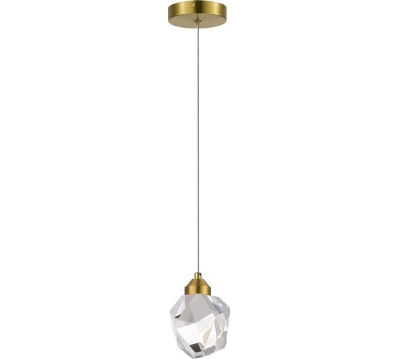 Подвесной светильник ST luce золотистый/прозрачный led 1x3w 3000k, SL6114.203.01
