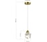 Подвесной светильник ST luce золотистый/прозрачный led 1x3w 3000k, SL6114.203.01 3