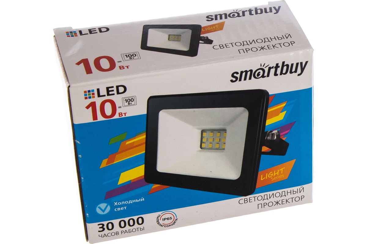 Светодиодный прожектор Smartbuy LED FL SMD LIGHT 10W, 6500K, IP65  SBL-FLLight-10-65K