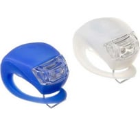 Набор силиконовых фонарей STG BC-RL8001, 2 бел и 2 красн диода, 3 функции, бат: CR2032*2/шт белый/синий Х95126