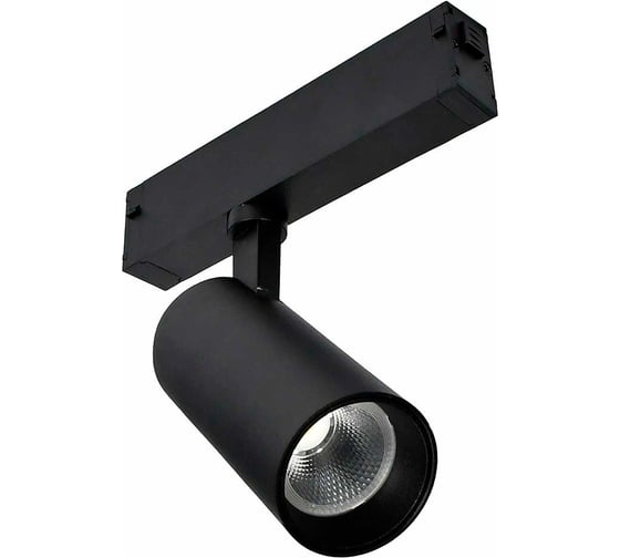 Трековый светильник ST luce черный, led, 1x10w, 4000k, 535lm, d40xh90, 220v, ST660.446.10