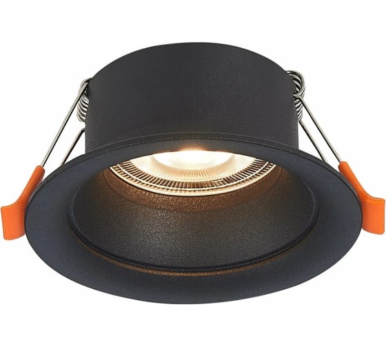 Встраиваемый светильник ALMA LIGHT (комплект 4шт) черный, матовый gu10 1x50w ip20 l95xw95xh25, без лампы, ALD00124BK-MK1-GU10.1x50W_4 1