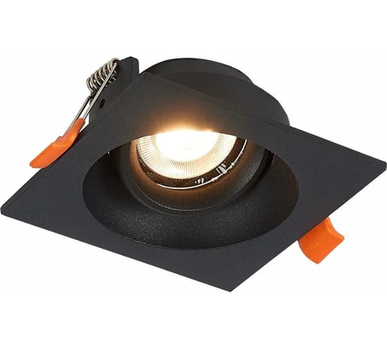 Встраиваемый светильник ALMA LIGHT (комплект 4шт) черный, матовый gu10 1x50w l94xw94xh40, без лампы, ALD00133BK-SQ-GU10.1x50W_4 1