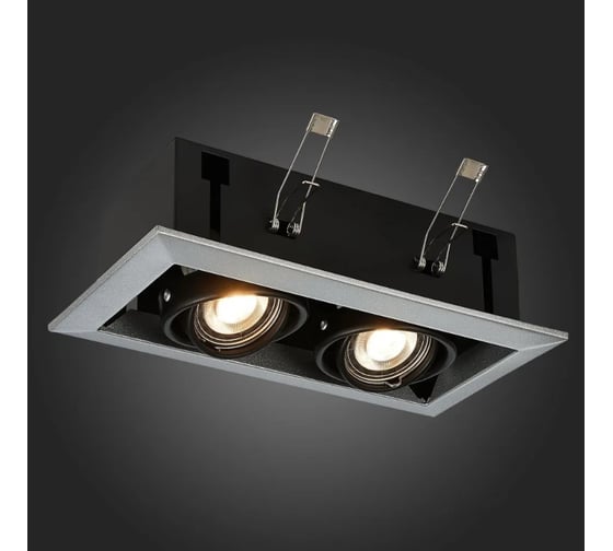 Встраиваемый светильник ALMA LIGHT черный gu10 2x50w l245xw126xh70, без лампы, ALD00164BY-MK1-GU10.2x50W