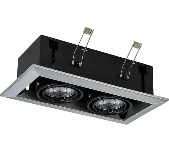 Встраиваемый светильник ALMA LIGHT черный gu10 2x50w l245xw126xh70, без лампы, ALD00164BY-MK1-GU10.2x50W