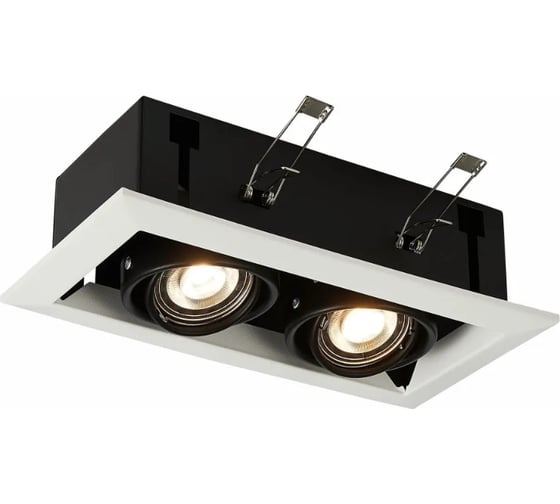 Встраиваемый светильник ALMA LIGHT черный gu10 2x50w l245xw126xh70, без лампы, ALD00164BW-MK1-GU10.2x50W 1