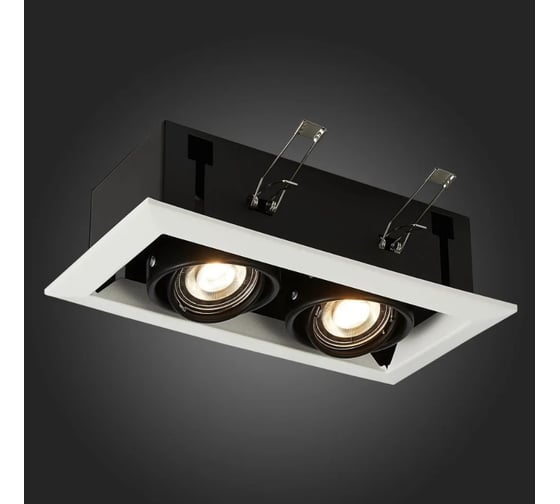 Встраиваемый светильник ALMA LIGHT черный gu10 2x50w l245xw126xh70, без лампы, ALD00164BW-MK1-GU10.2x50W