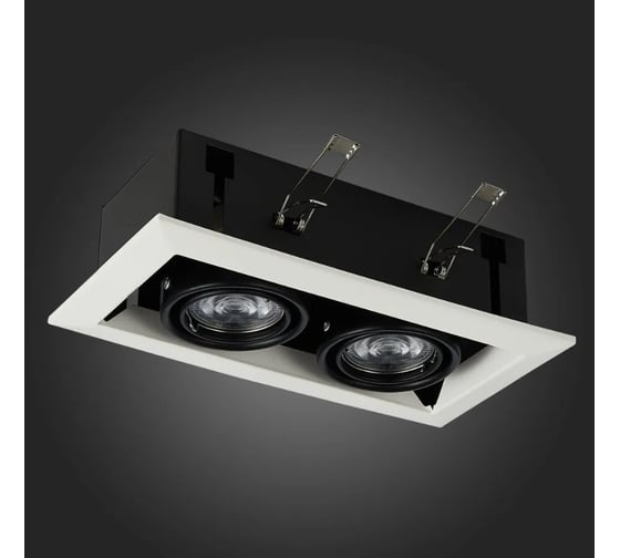 Встраиваемый светильник ALMA LIGHT черный gu10 2x50w l245xw126xh70, без лампы, ALD00164BW-MK1-GU10.2x50W