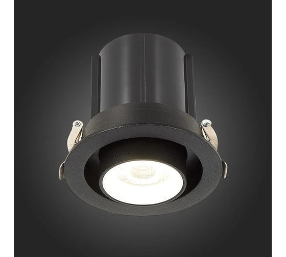 Встраиваемый светильник черный led 1x12w 3000k 900lm d90xh92, ALMA LIGHT ALD00062BW-3000K-LED.1x12W