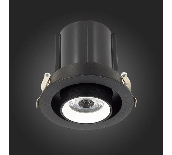 Встраиваемый светильник черный led 1x12w 3000k 900lm d90xh92, ALMA LIGHT ALD00062BW-3000K-LED.1x12W