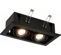 Встраиваемый светильник ALMA LIGHT черный gu10 2x50w l245xw126xh70, без лампы, ALD00164BK-MK1-GU10.2x50W