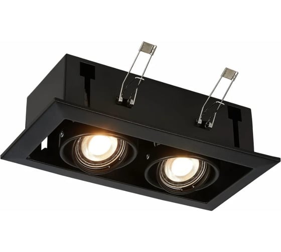Встраиваемый светильник ALMA LIGHT черный gu10 2x50w l245xw126xh70, без лампы, ALD00164BK-MK1-GU10.2x50W