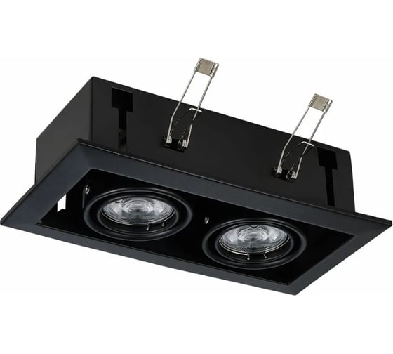 Встраиваемый светильник ALMA LIGHT черный gu10 2x50w l245xw126xh70, без лампы, ALD00164BK-MK1-GU10.2x50W