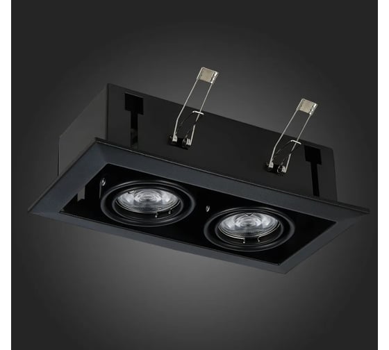 Встраиваемый светильник ALMA LIGHT черный gu10 2x50w l245xw126xh70, без лампы, ALD00164BK-MK1-GU10.2x50W