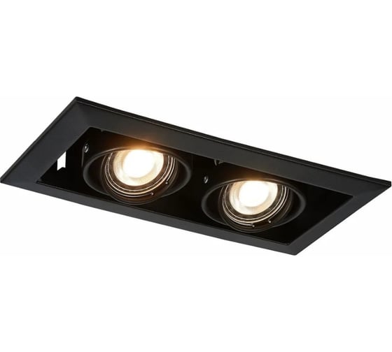 Встраиваемый светильник ALMA LIGHT черный gu10 2x50w l245xw126xh70, без лампы, ALD00164BK-MK1-GU10.2x50W