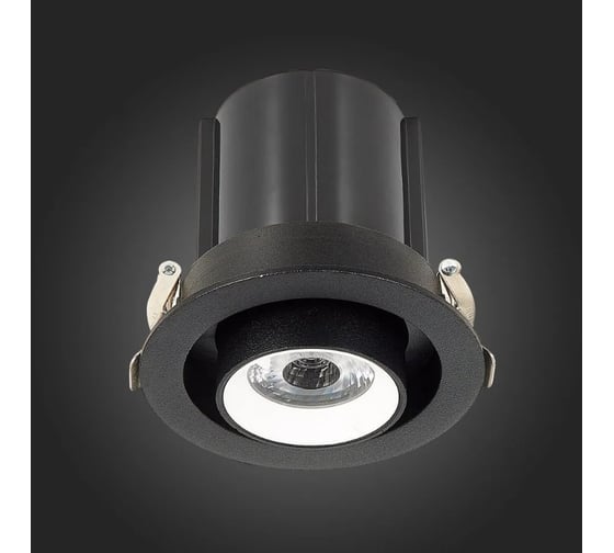 Встраиваемый светильник черный led 1x12w 4000k 900lm d90xh92, ALMA LIGHT ALD00063BW-4000K-LED.1x12W