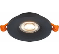 Встраиваемый светильник черный, матовый gu10 1x50w d95xh27, без лампы, ALMA LIGHT AL9009DW01BK-CI