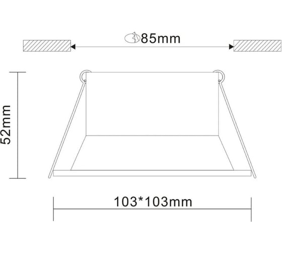 Встраиваемый светильник ALMA LIGHT черный, матовый GU10 1x50w без лампы AL9011DW01BK-SQ