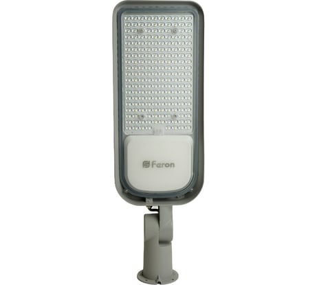 Светодиодный уличный консольный светильник sp3060 150w 6400k 100-265v/50hz, серый, FERON 48688