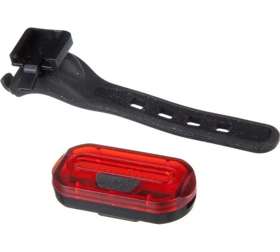Велосипедный фонарь STG JY6068T, задний, резин. Хомут. Бат: (2 *CR2032) черный Х81486