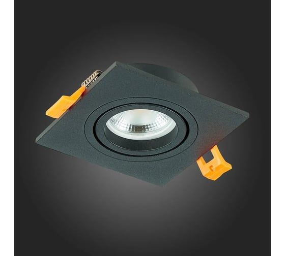 Встраиваемый светильник ALMA LIGHT черный, gu10, 1x50w, ip20, l92xw92xh27, 220v, без лампы, ALD00193BK-MK1-GU10.1x50W