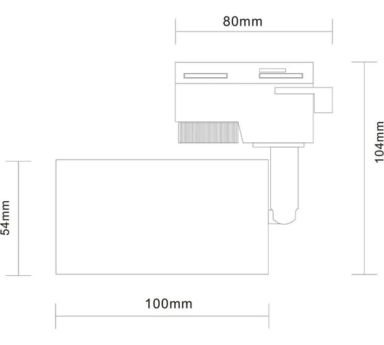 Трековый светильник ALMA LIGHT комплект 4 шт., черный, матовый, gu10, 1x50w, ip20, l100xw54xh142, без лампы, ALC00194BK-MK1-GU10.1x50W_4