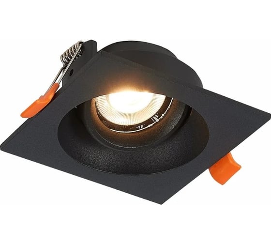 Встраиваемый светильник черный, матовый gu10 1x50w l94xw94xh40, без лампы, ALMA LIGHT ALD00133BK-SQ-GU10.1x50W 1