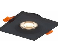 Встраиваемый светильник ALMA LIGHT черный, матовый gu10 1x50w l94xw94xh27, без лампы, ALD00127BK-SQ-GU10.1x50W