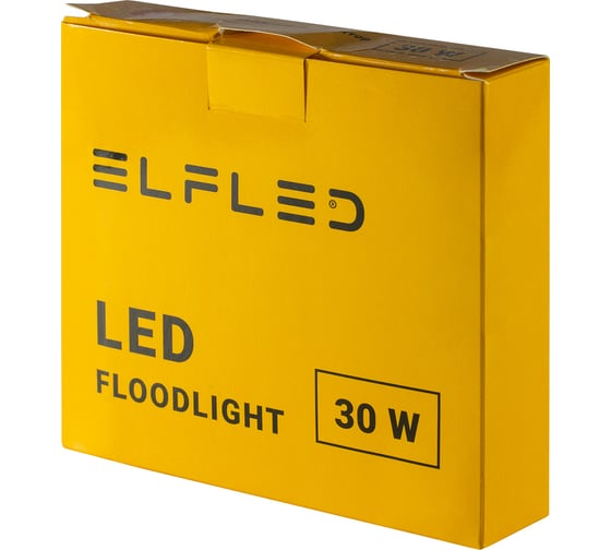 Светодиодный прожектор ELF LED, SMD, 30Вт, черный корпус, IP65, белый ELFLED-FL-30W-black-W