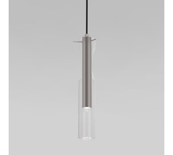Подвесной светильник Eurosvet led со стеклянным плафоном 50254/1 led графит a063279