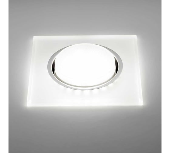 Светильник LightStandart Bohemia LED 53 6 75 декоративный, из ограненного стекла, со светодиодной подсветкой, GX53, молочно-белый IT8915