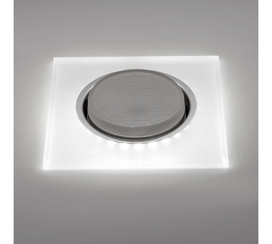 Светильник LightStandart Bohemia LED 53 6 75 декоративный, из ограненного стекла, со светодиодной подсветкой, GX53, молочно-белый IT8915