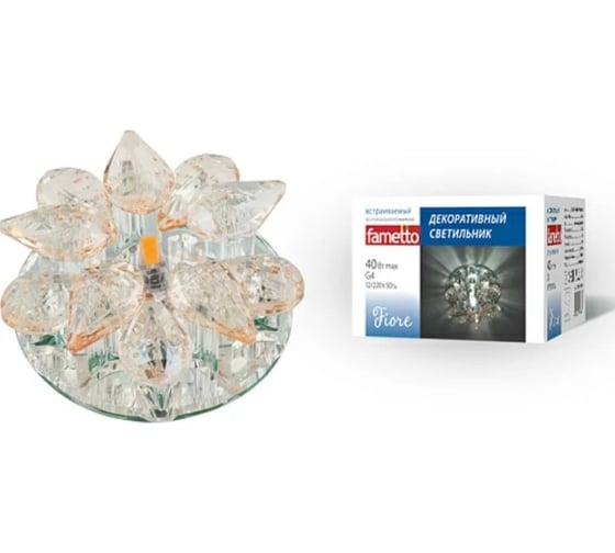 Встраиваемый светильник Fametto DLS-F129 G4 GLASSY/CHAMPAIGNE UL-00000354 1