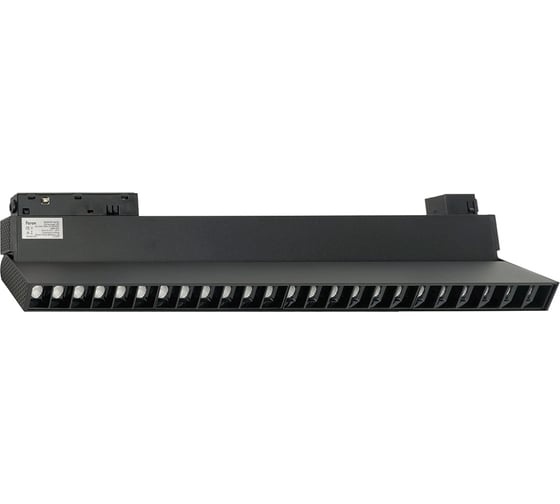 Трековый магнитный светильник FERON светодиодный mgn301 низковольтный 24w, 2160 lm, 4000к, 30 градусов, черный серия lensfold, 48720