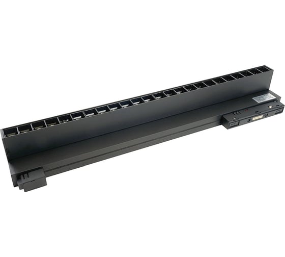 Трековый магнитный светильник FERON светодиодный mgn301 низковольтный 24w, 2160 lm, 4000к, 30 градусов, черный серия lensfold, 48720