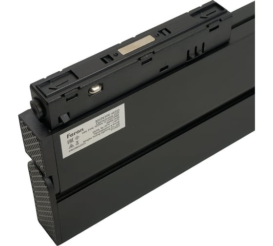 Трековый магнитный светильник FERON светодиодный mgn301 низковольтный 24w, 2160 lm, 4000к, 30 градусов, черный серия lensfold, 48720