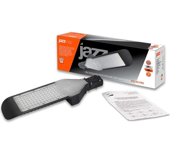 Светодиодный светильник Jazzway консольный PSL 02 PRO-5 BL 100Вт 5000К IP65 85-265В ДКУ уличный 5019973