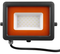 Светодиодный прожектор Jazzway PFL-S2 30Вт 6500К IP65 220–240В ДО с клапаном закаленное матовое стекло серый 2853295D