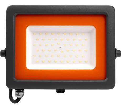 Светодиодный прожектор Jazzway PFL-S2 50Вт 6500К IP65 220–240В ДО с клапаном закаленное матовое стекло серый 2853301D