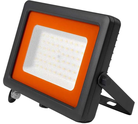 Светодиодный прожектор Jazzway PFL-S2 50Вт 6500К IP65 220–240В ДО с клапаном закаленное матовое стекло серый 2853301D