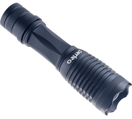 Светодиодный фонарь PERFEO LT-034-A Black, 600LM, аккумулятор 18650+3AAA, Zoom, 5 режимов 30 006 692