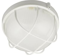 Влагозащищенный светильник Uniel UWL-R02 100W E27 IP54 WHITE круг, решетка, под лампу Е27 UL-00006772