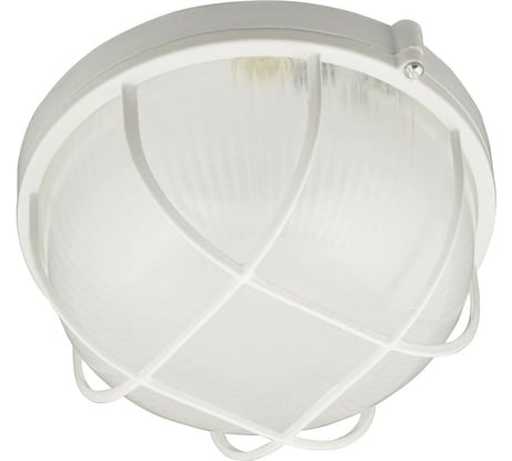 Влагозащищенный светильник Uniel UWL-R02 100W E27 IP54 WHITE круг, решетка, под лампу Е27 UL-00006772