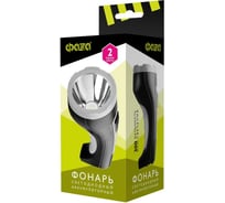 Аккумуляторный фонарь ФАZА ручной AccuF2-L3W-bk 3Вт SMD 125лм IP20 2 режима: яркий/эконом аккум. 0.9А.ч выдвижная вилка индикатор зарядки ремешок черн. 2857132