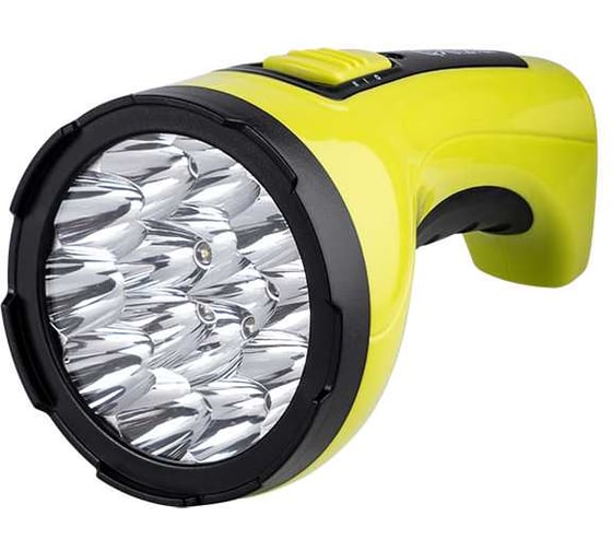 Аккумуляторный фонарь ФАZА ручной AccuF2-L15-gn 15LED 65лм IP20 2 режима: яркий/эконом аккум. 0.4А.ч выдвижная вилка индикатор зарядки ремешок зел. 2857071
