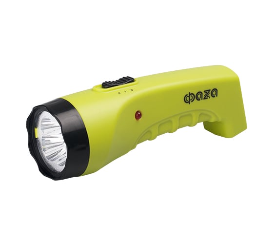 Аккумуляторный фонарь ФАZА ручной AccuF2-L04-gn 4LED 2 режима: 100проц./25проц. аккум. 0.4А.ч выдвижная вилка индикатор зарядки зел. 2857859