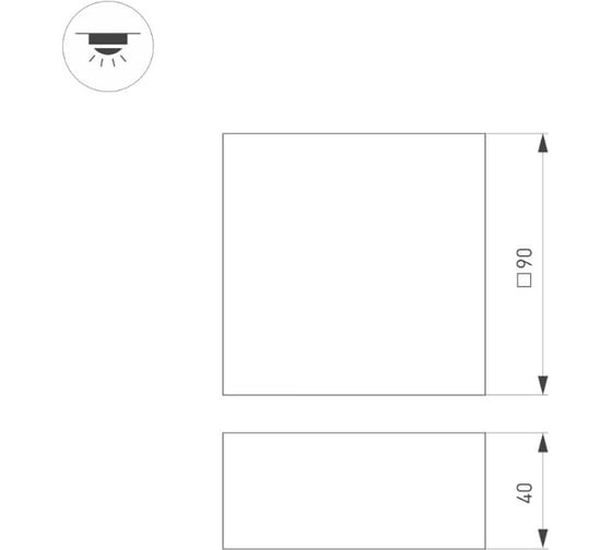 Светильник Arlight DL-GRIGLIATO-S90x90-12W Warm3000 1шт 038332